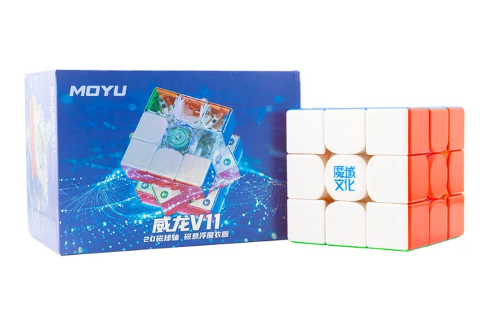 The MoYu WeiLong V11 3x3 is a high-performance flagship built for speed and control. It features a 20-magnet ball core for added stability, MagLev technology for fast, low-resistance turning, and a glossy UV-coated finish that enhances grip. With 8 levels of tension and compression adjustment, you can dial in your perfect feel using the included MoYu Adjustment Tool. Whether you're a competitor or a collector, the V11 delivers a smooth, responsive experience right out of the box.